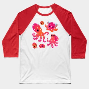 Polka dot octopus Baseball T-Shirt